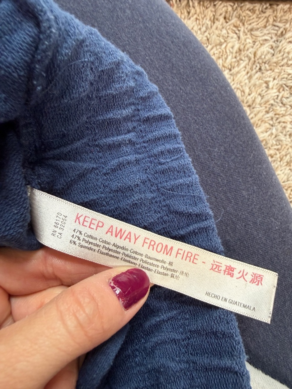 Free People Womens Joggers Sweat Pant High Waisted Navy Blue size Medium - Picture 11 of 14